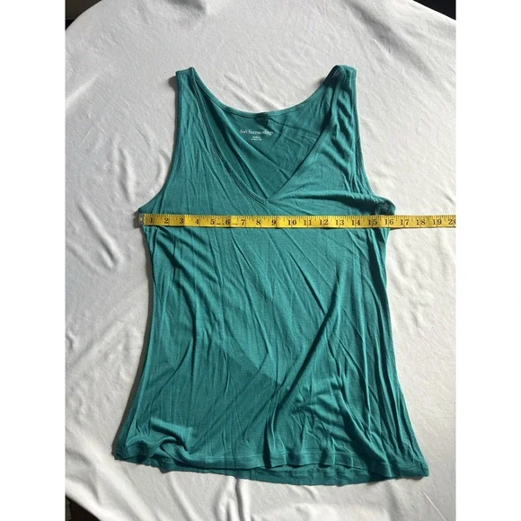 Soft Surroundings Paisley Heavily Beaded Blouse 2 Piece Womens Size Med Teal - Picture 6 of 12